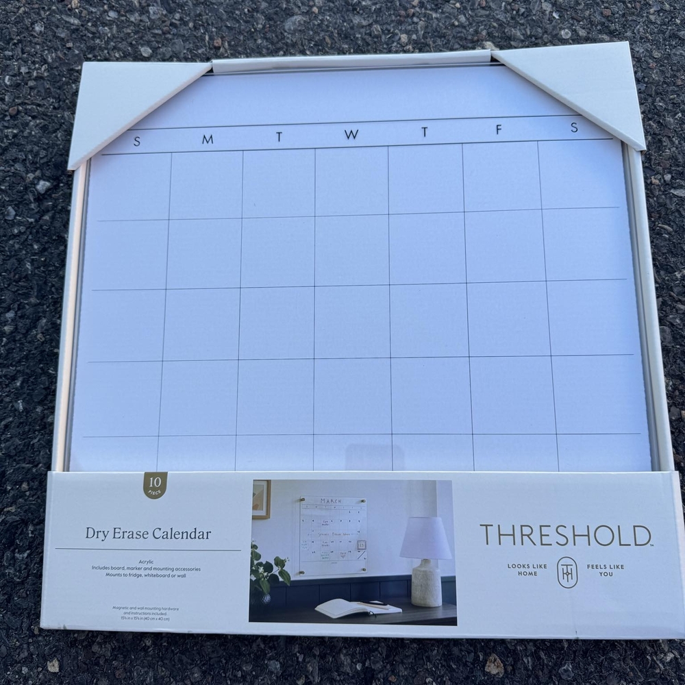 Threshold White Dry Erase Wall Calendar
